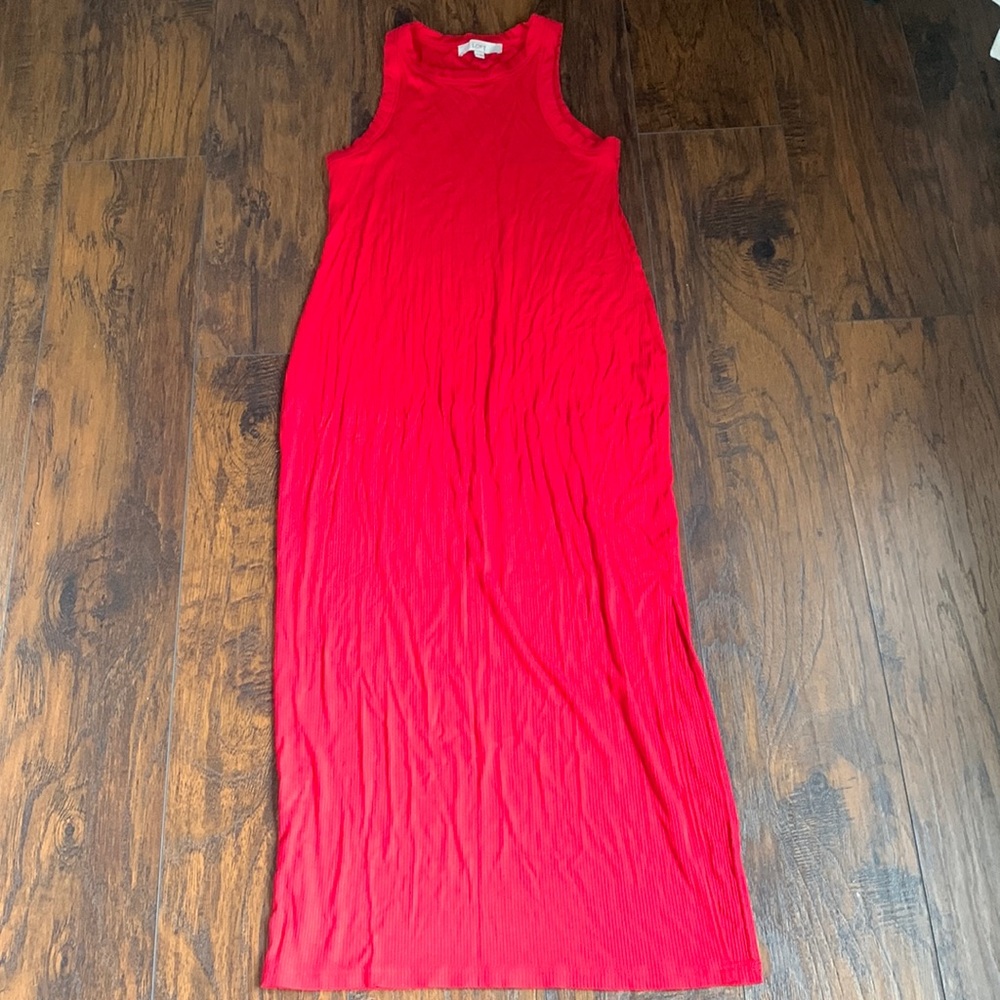 Loft Ribbed Body Con Maxi Dress